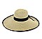 Ribbon Trim Wide Straw Hat