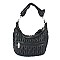 David Jones Paris Quilted Hobo Bag