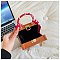 3D Lady Face Box Shaped Handbag With Scarf