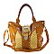 RHINESTONE BUCKLED TOTE BAG