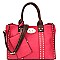 Stylish Turn-Lock Studded 3 in 1 Tote Bag 60345B-MH