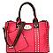 Studded 3 in 1 Turn-Lock Tote Bag