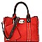 Stylish Turn-Lock Studded 3 in 1 Tote Bag 60345B-MH