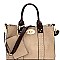 Stylish Turn-Lock Studded 3 in 1 Tote Bag 60345B-MH