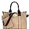 Studded 3 in 1 Turn-Lock Tote Bag