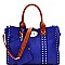 Stylish Turn-Lock Studded 3 in 1 Tote Bag 60345B-MH