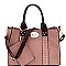 Stylish Turn-Lock Studded 3 in 1 Tote Bag 60345B-MH