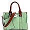 Stylish Turn-Lock Studded 3 in 1 Tote Bag 60345B-MH