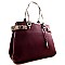 Snake Print Belt Accent Expandable Tote