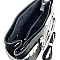 Snake Print Belt Accent Expandable Tote