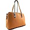 Quality Accented Triple Compartment Saffiano Bag