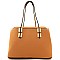 Quality Accented Triple Compartment Saffiano Bag
