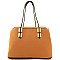 Quality Accented Triple Compartment Saffiano Bag