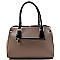 Hardware Accent Patent Bottom Multi Compartment Tote