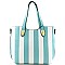 Stylish Stripe Pattern Pastel Style Tote