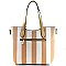 Stylish Stripe Pattern Pastel Style Tote