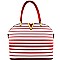 Refined Striped Pattern Spacious Tote Bag