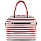 Refined Striped Pattern Spacious Tote Bag