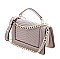 STYLISH CHEVRON DESIGN STITCH HANDLE CROSSBODY BAG