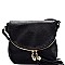 62418-LP Tassel Accent Round Flap Cross Body