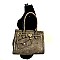 Accent Padlock Tote With External Mini Bag