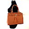 62565-LPN Tassel Accen 3 Compartment Satchel