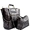 62597-LP  Two-Tone Handle Accent 2 in 1 Satchel