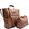 62597-LP  Two-Tone Handle Accent 2 in 1 Satchel