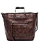 62597-LP  Two-Tone Handle Accent 2 in 1 Satchel