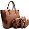 62633-LP Classy 4 in 1 Hardware Accent Satchel SET