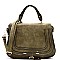 62750-LP Stitched Flap Medium 2 Way Satchel