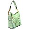 62757C-LP Hardware Accent Hobo with Tassel Coin Purse
