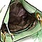 62757C-LP Hardware Accent Hobo with Tassel Coin Purse