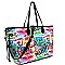 2-Way Graffiti Effect Oversized Weekender Tote
