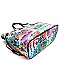 2-Way Graffiti Effect Oversized Weekender Tote
