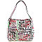 Stylish Graffiti TOTE Bag and Pouch SET