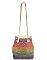TRENDY RHINESTONE RAINBOW COLOR MINI SHOULDER BAG