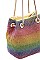 TRENDY RHINESTONE RAINBOW COLOR MINI SHOULDER BAG
