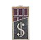 FASHIONABLE SPARKLING RHINESTONE MONEY SIGN CROSSBODY BAG