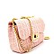 66961-LP Tweed Turn-Lock Crossbody Shoulder Bag