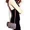 66961-LP Tweed Turn-Lock Crossbody Shoulder Bag