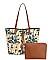 Designer David Jones Flower Print Tote Handbag