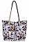 Designer David Jones Flower Print Tote Handbag