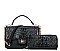 Crocodile Top-Handle Medium Flap Shoulder Bag Wallet Set