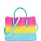 MULTICOLORED CROCODILE PRINT JELLY TOTE