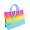 MULTICOLORED CROCODILE PRINT JELLY TOTE