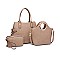 3 IN 1 STYLISH SATCHEL TOTE CLUTCH SET