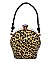 Leopard Patent Sphere Handbag