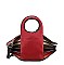Accordion Stiched Handle Satchel