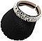 Straw Visors with Pearl Headband